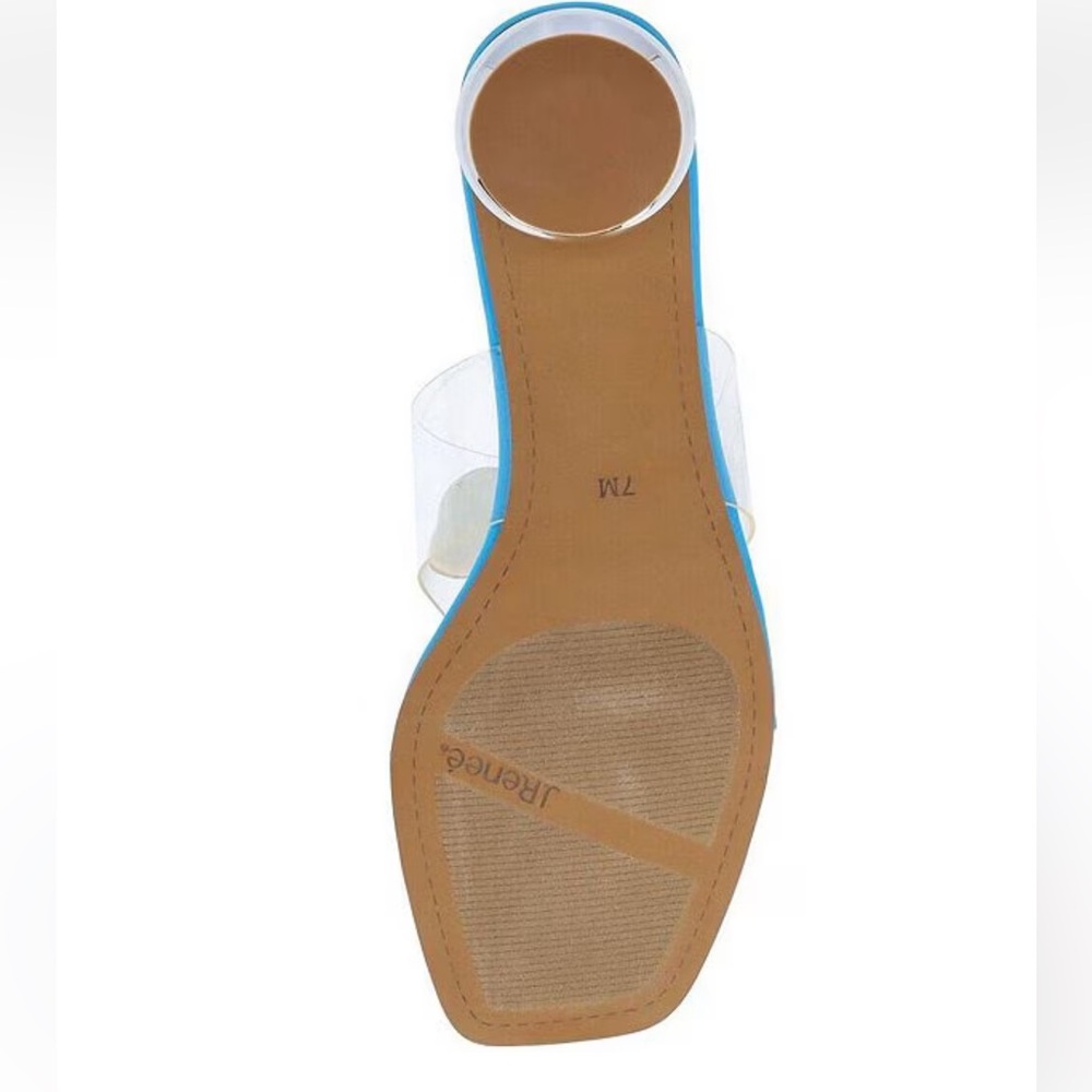 NWT J. Renee Rhinestone Dolphin Clear Vinyl Thong Sandals Sz 6 (no original box) - Picture 5 of 13